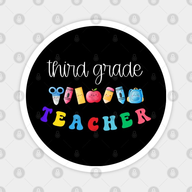 Third Grade Teacher Shirt Magnet by TeeShop Designs